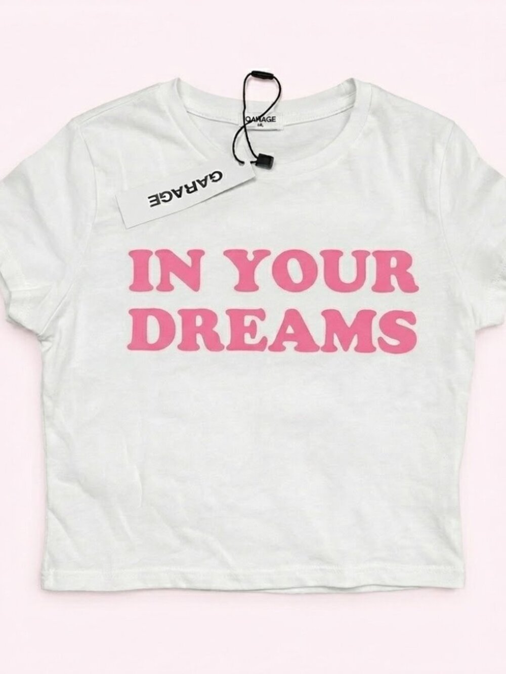 NWT Garage In Your Dreams Pink Stormi Cropped Tee